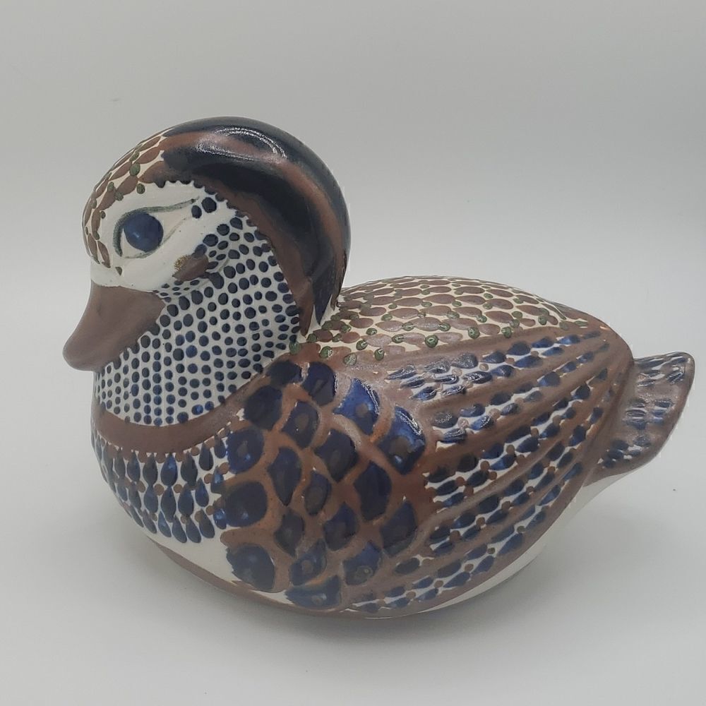 Tonala Mexican Ceramic Duck Pottery  